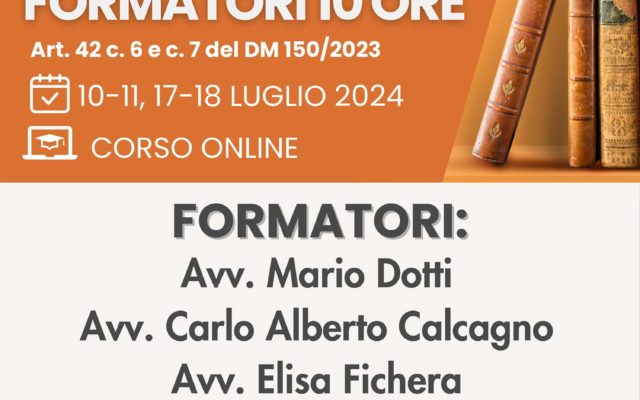 Corso di aggiornamento per formatori mediazione 2024 - elenco docenti