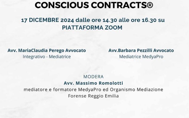 MEDIAZIONE e CONSCIOUS-CONTRACTS