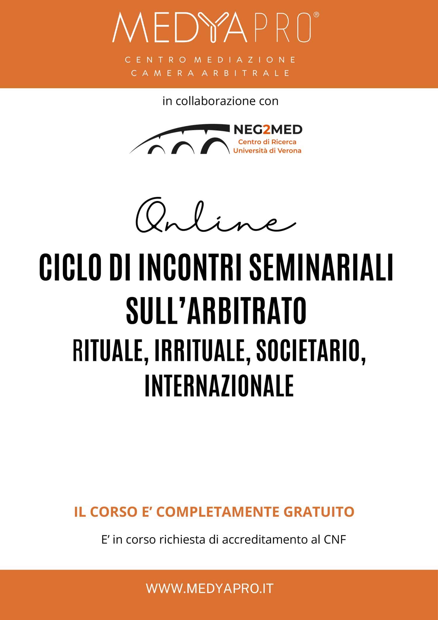 ciclo di incontri arbitrato 2025